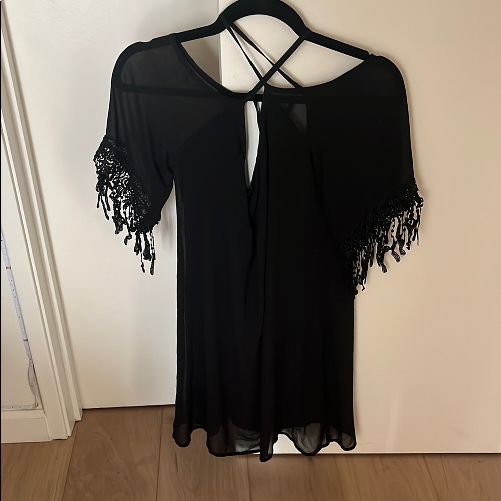 Phanuel Black Dress with Lace Detail